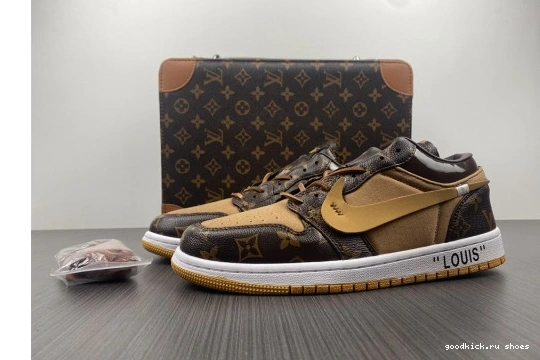 WHITE-LouiV (WITH JORDAN -LouiV CASE) Top O-W AIR 1 Low 0523